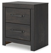 Hollivern Twin Panel Bed, Dresser, Mirror and 2 Nightstands in Dark Gray - PKG021588