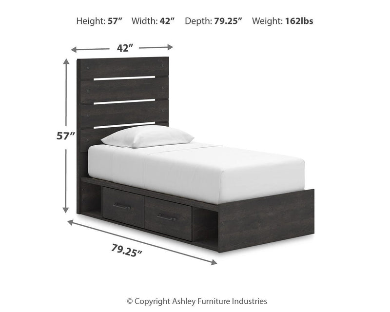 Hollivern Twin Panel Storage Bed, Dresser, Mirror and Chest - PCB2108B26