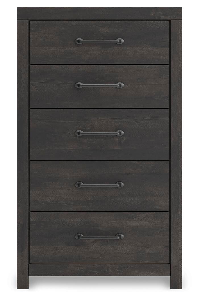 Hollivern Twin Panel Storage Bed, Dresser, Mirror and Chest - PCB2108B26