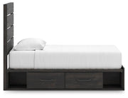 Hollivern Twin Panel Storage Bed, Dresser, Mirror and Nightstand in Dark Gray - PKG021625