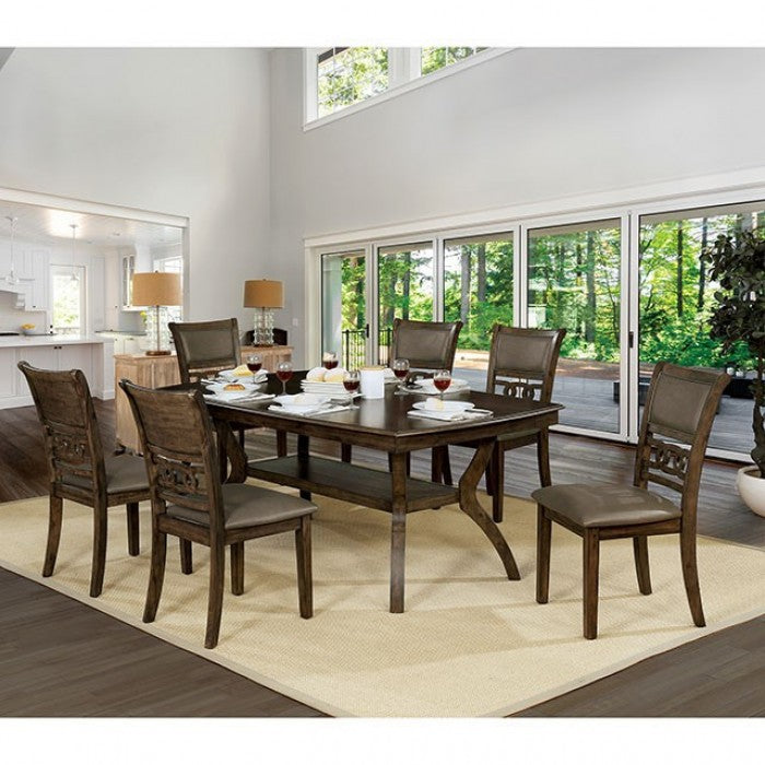 Holly Antique Walnut/Warm Gray Dining Table - CM3023T