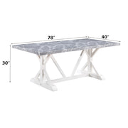 Hollyn Dining Table W/Engineered Stone Top - DN02159