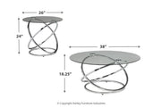 Hollynyx Chrome Finish Table (Set of 3) - Gate FurnitureOccasional Table Set