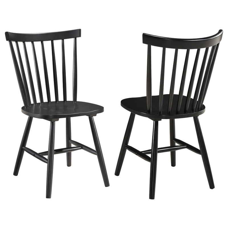Hollyoak Windsor Wood Dining Side Chair Black (Set of 2) - 183042