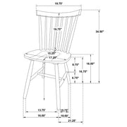 Hollyoak Windsor Wood Dining Side Chair Black (Set of 2) - 183042