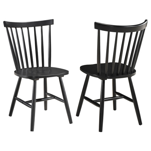 Hollyoak Windsor Wood Dining Side Chair Black (Set of 2) - 183042