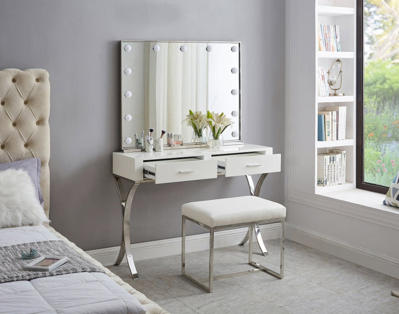 Hollywood Lighted Mirror in Chrome - 464-M