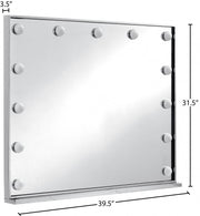 Hollywood Lighted Mirror in Chrome - 464-M