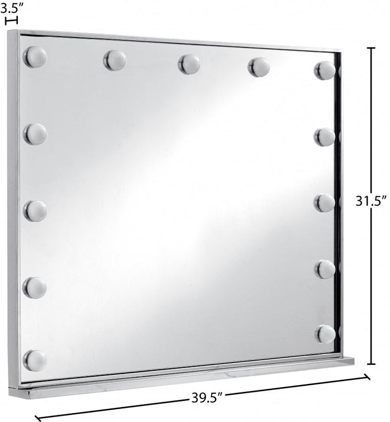 Hollywood Lighted Mirror in Chrome - 464-M