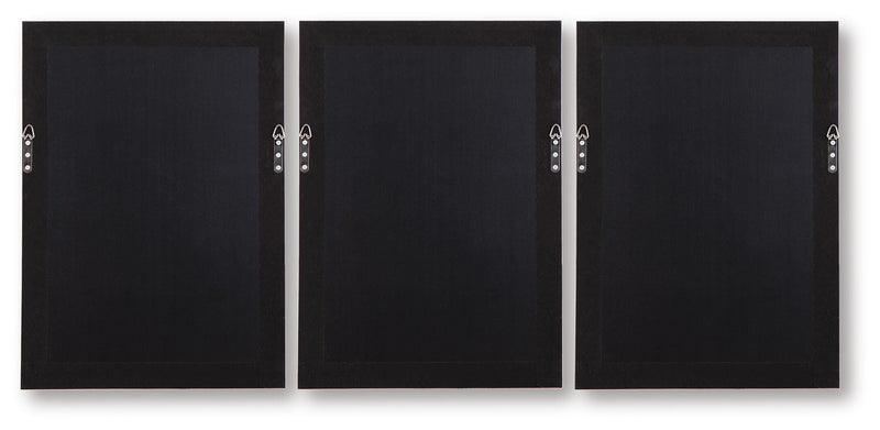 Honslow Brown/Black/White Wall Art (Set of 3) - A8000506