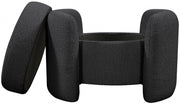 Horizon Boucle Fabric Upholstered Ottoman in Black - 115Black