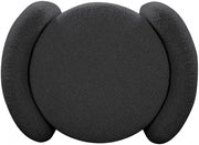 Horizon Boucle Fabric Upholstered Ottoman in Black - 115Black