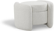 Horizon Boucle Fabric Upholstered Ottoman in Cream - 115Cream