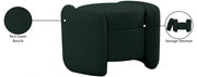 Horizon Boucle Fabric Upholstered Ottoman in Green - 115Green