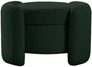 Horizon Boucle Fabric Upholstered Ottoman in Green - 115Green
