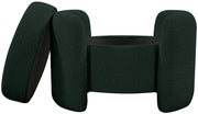 Horizon Boucle Fabric Upholstered Ottoman in Green - 115Green