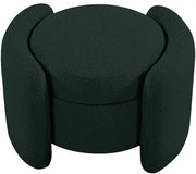 Horizon Boucle Fabric Upholstered Ottoman in Green - 115Green