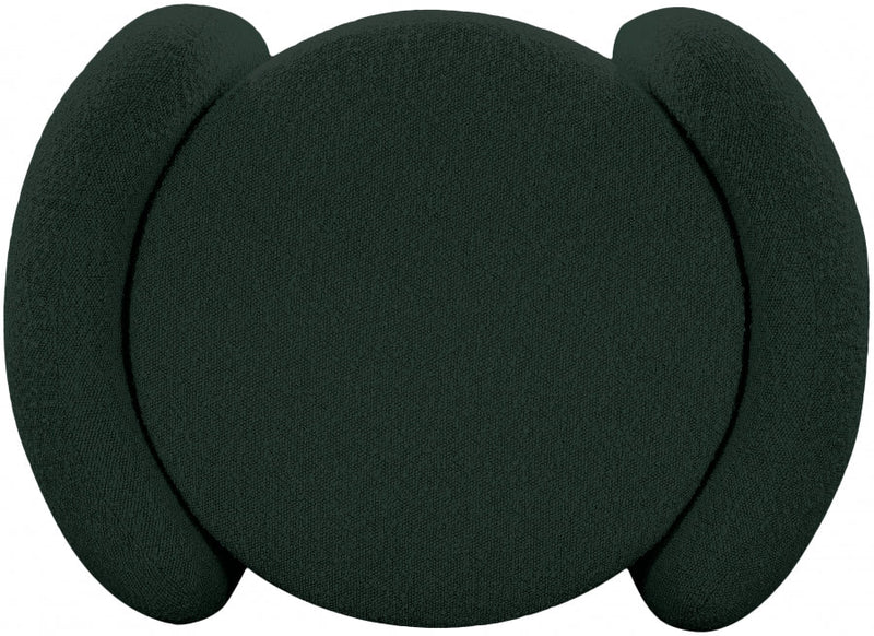 Horizon Boucle Fabric Upholstered Ottoman in Green - 115Green