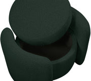 Horizon Boucle Fabric Upholstered Ottoman in Green - 115Green