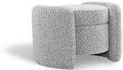 Horizon Boucle Fabric Upholstered Ottoman in Grey - 115Grey