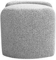 Horizon Boucle Fabric Upholstered Ottoman in Grey - 115Grey