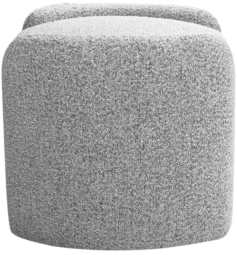Horizon Boucle Fabric Upholstered Ottoman in Grey - 115Grey