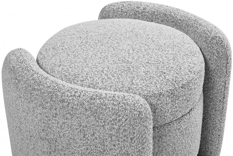 Horizon Boucle Fabric Upholstered Ottoman in Grey - 115Grey