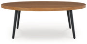Horizon Hall Outdoor Sofa and 2 Chairs with Coffee Table in Brown/Green from Ashley - Luna Furniture