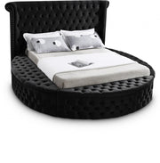 [HOT DEAL] Luxus Velvet Queen Bed (3 Boxes) Black - Gate FurnitureQueen Bed