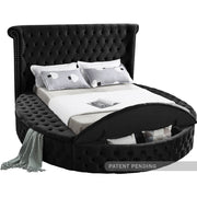 [HOT DEAL] Luxus Velvet Queen Bed (3 Boxes) Black - Gate FurnitureQueen Bed
