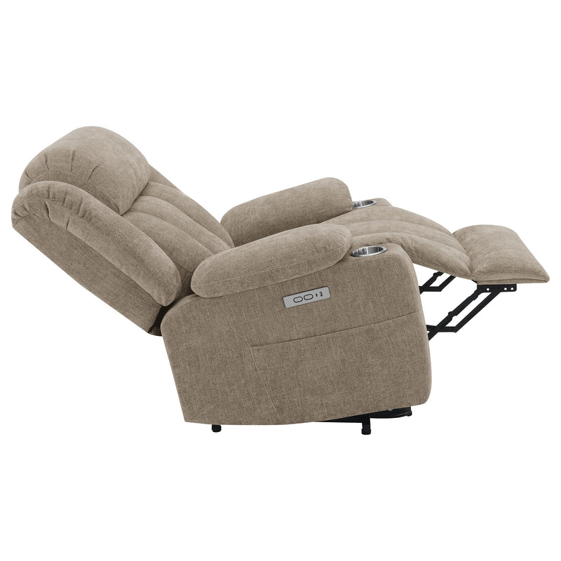 Houston Upholstered Power Lift Recliner Chair Camel - 602274P