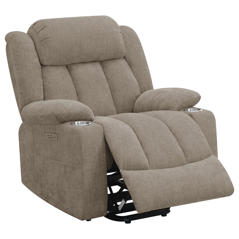 Houston Upholstered Power Lift Recliner Chair Camel - 602274P