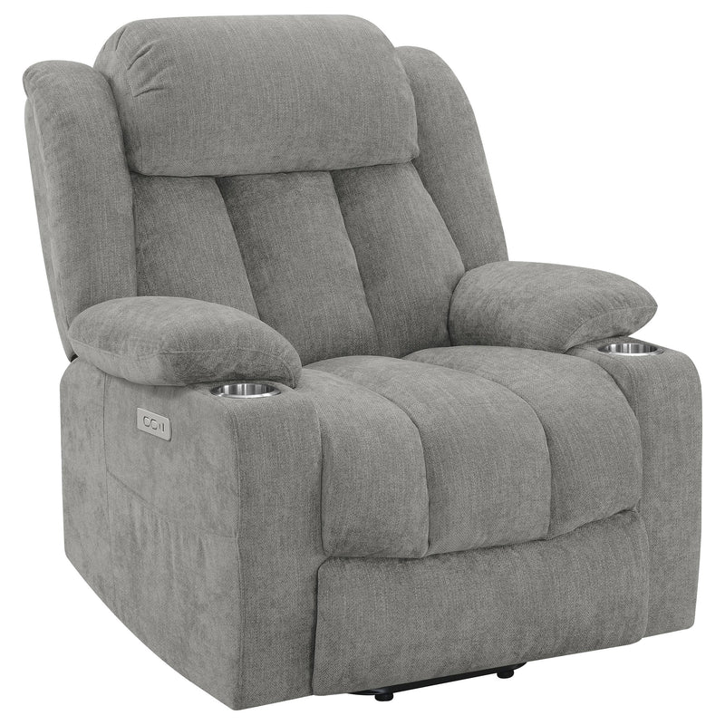 Houston Upholstered Power Lift Recliner Grey - 602284P