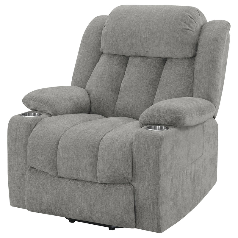 Houston Upholstered Power Lift Recliner Grey - 602284P