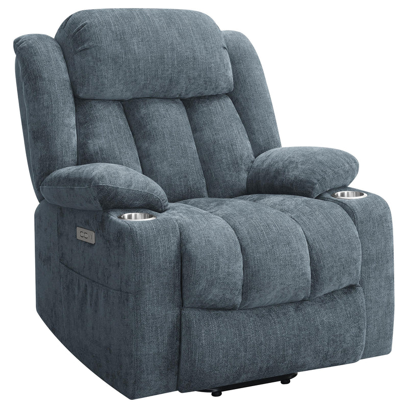 Houston Upholstered Power Lift Recliner Slate Blue - 602294P