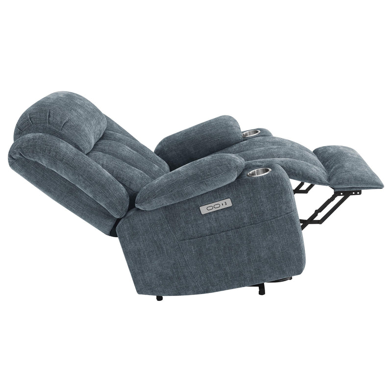 Houston Upholstered Power Lift Recliner Slate Blue - 602294P