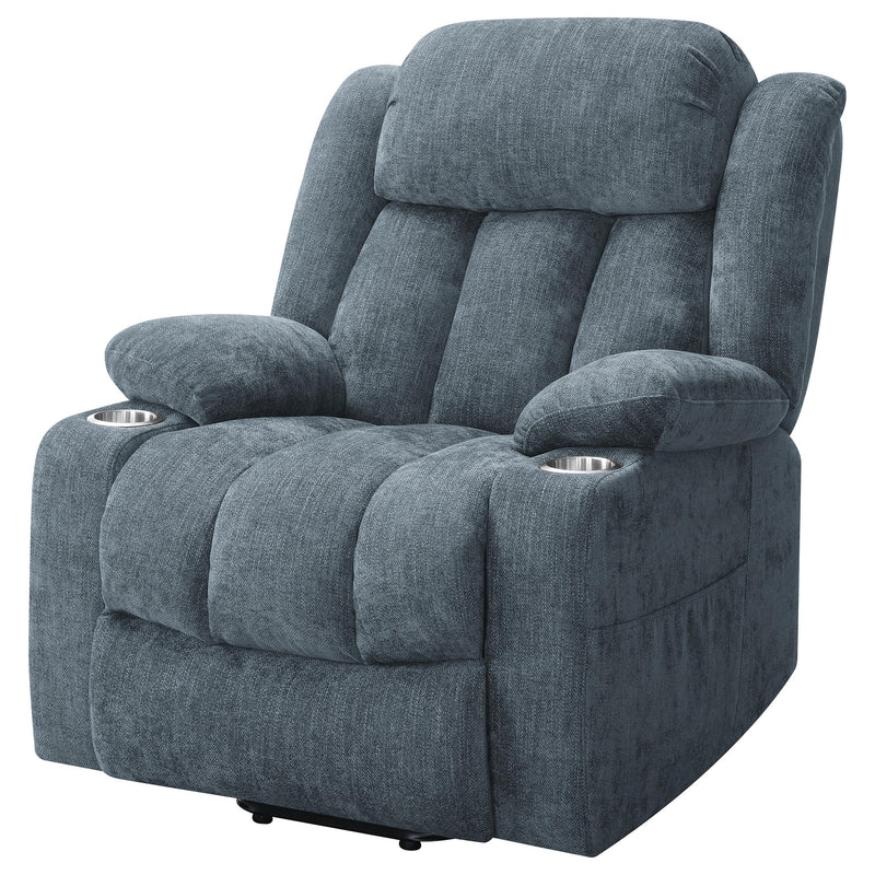 Houston Upholstered Power Lift Recliner Slate Blue - 602294P