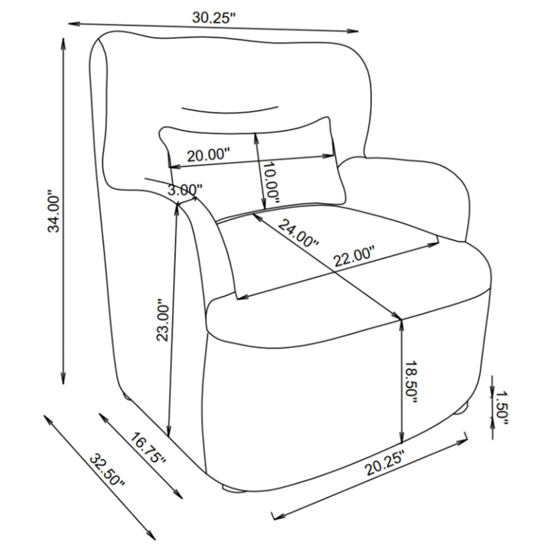 HP0426 Accent Chair Beige  - 902546