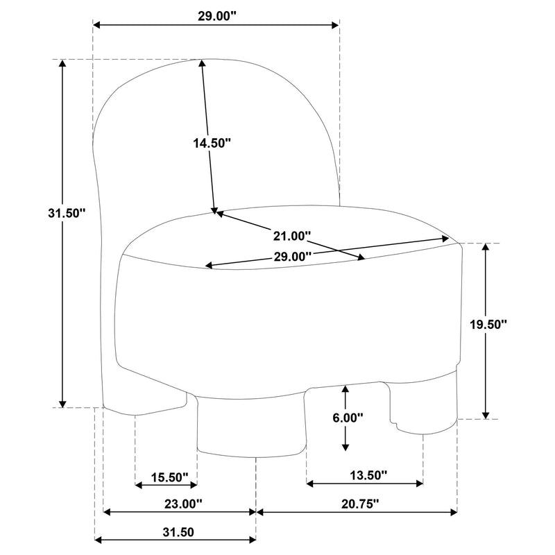 HP0426 Accent Chair Latte - 901620