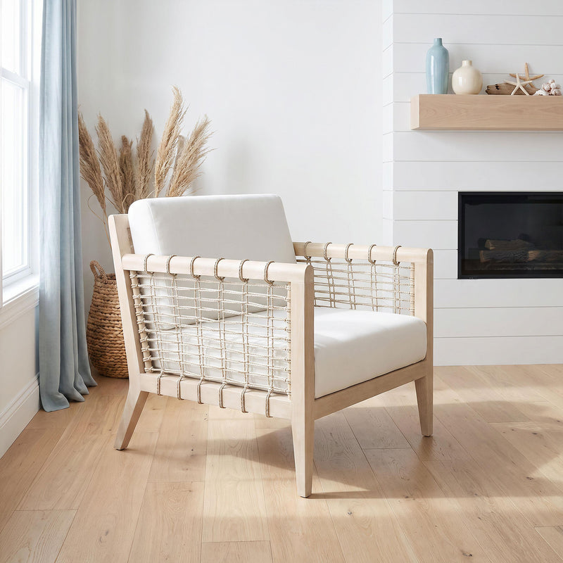 HP0426 Accent Chair White / Weathered Natural - 903265
