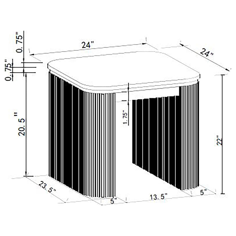 HP0426 End Table  Charcoal  - 710937