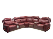 HP0426 Power 2 Reclining Sectional Red - 609630PP