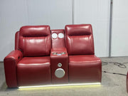 HP0426 Power 2 Reclining Sectional Red - 609630PP