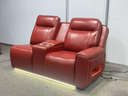 HP0426 Power 2 Reclining Sectional Red - 609630PP