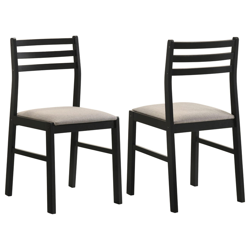 HP10.26 - Wood Side Chair in Black / Beige - 190272BLK