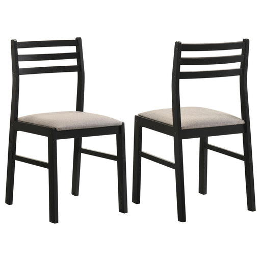 HP10.26 - Wood Side Chair in Black / Beige - 190272BLK