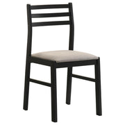 HP10.26 - Wood Side Chair in Black / Beige - 190272BLK
