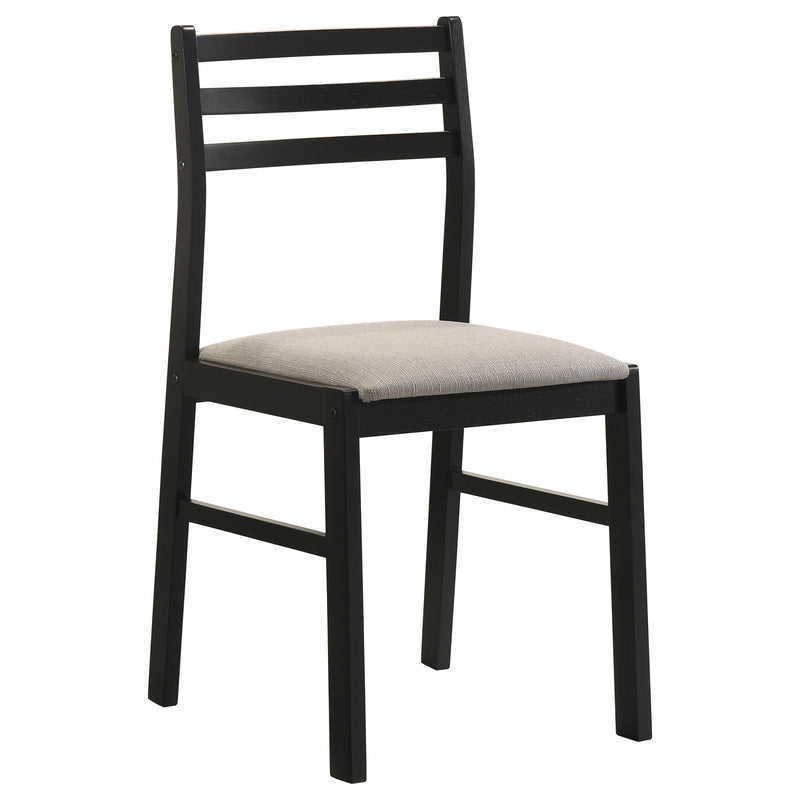 HP10.26 - Wood Side Chair in Black / Beige - 190272BLK