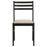 HP10.26 - Wood Side Chair in Black / Beige - 190272BLK