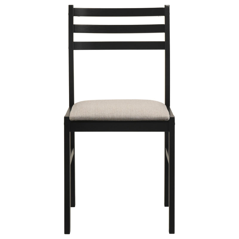 HP10.26 - Wood Side Chair in Black / Beige - 190272BLK